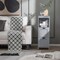 Modern Freestanding 2-Drawer Bathroom Floor Cabinet with Open Storage Shelf and Foot Pads